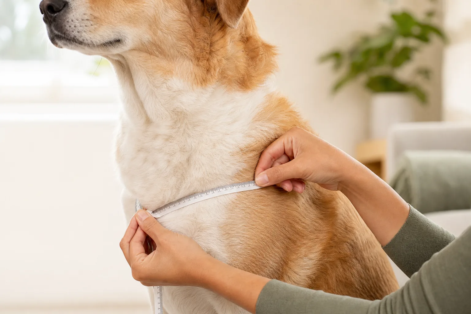 How to Measure a Dog for a Harness: Simple Fit Guide: dog being measured for harness fit.