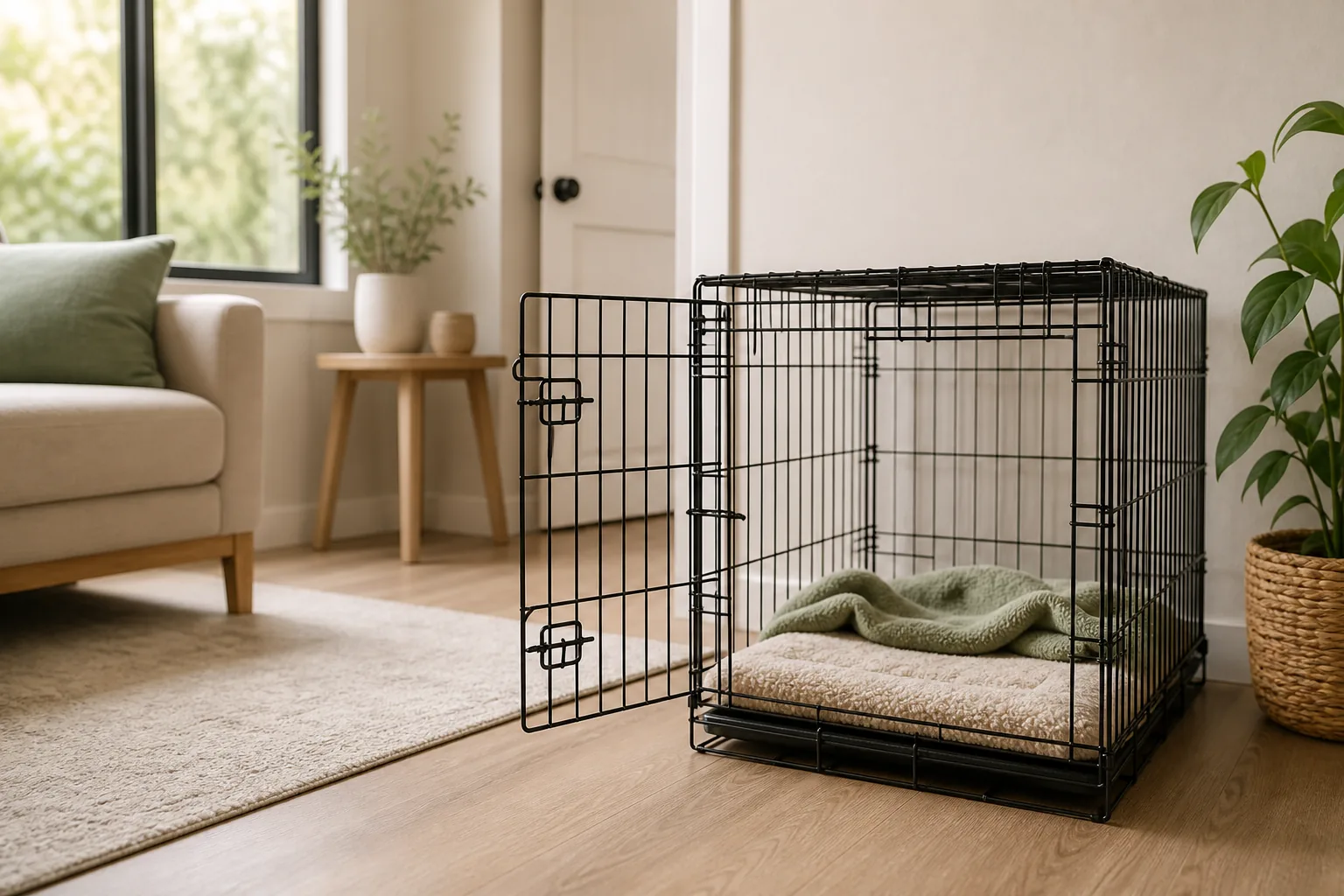 Best Washable Dog Crate Pad: What to Check Before Buying: washable dog crate pad setup inside a crate.